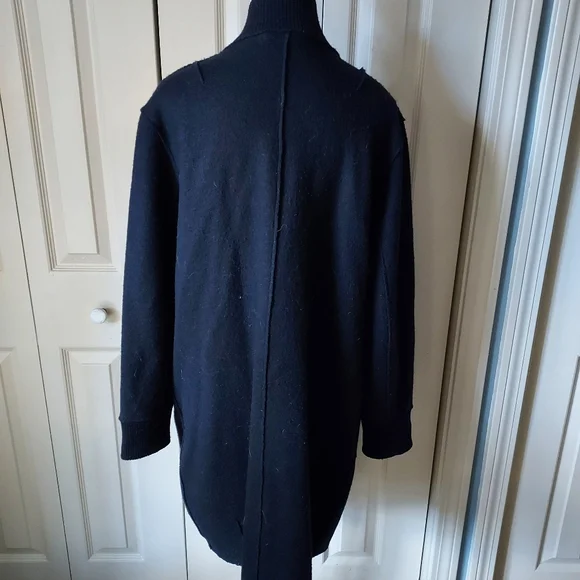Eileen Fisher Boiled Wool Women's Black Coat - Picture 4 of 6